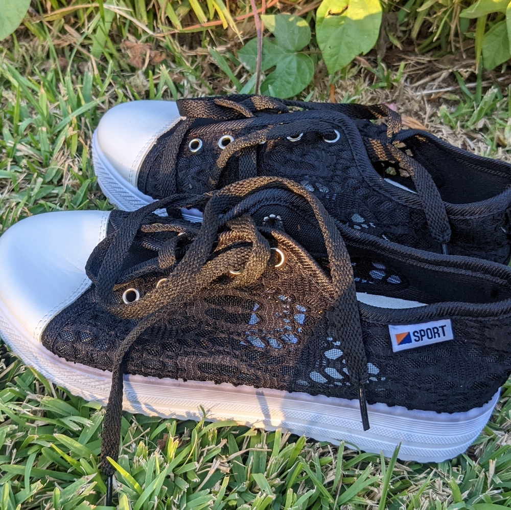 Black Sports Platforms, Size 7